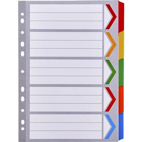 5 Tab Divider Template