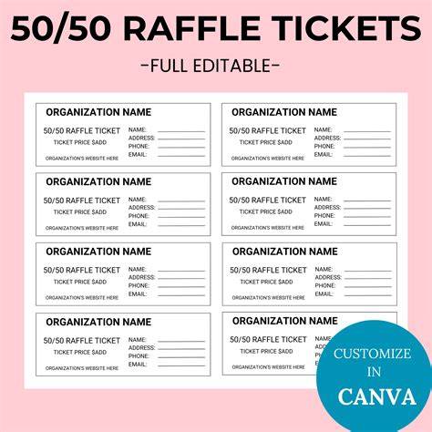 50 50 Raffle Template