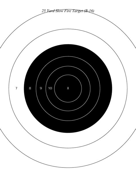 50 Foot Pistol Target Printable