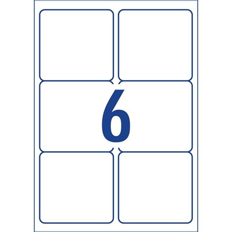 6 Labels Per Sheet Template