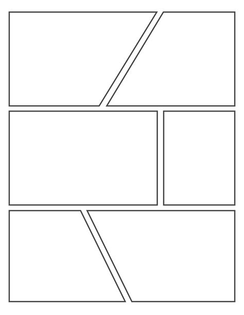 6 Panel Comic Template