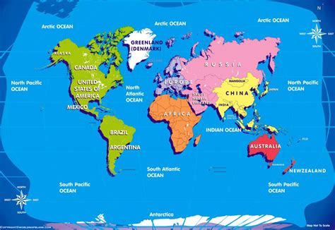 6 World Map Countries
