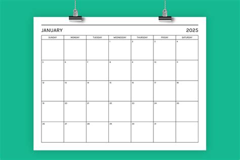 8 5 X 11 Printable Calendar