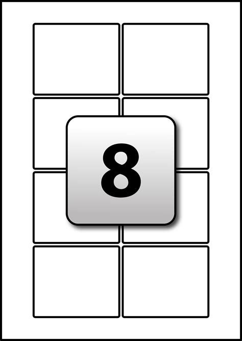 8 Labels Per Page Template