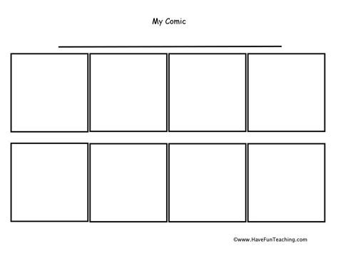 8 Panel Comic Strip Template
