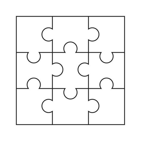 9 Piece Puzzle Template