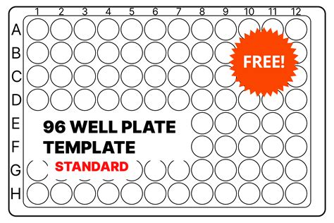 96 Well Plate Template Print
