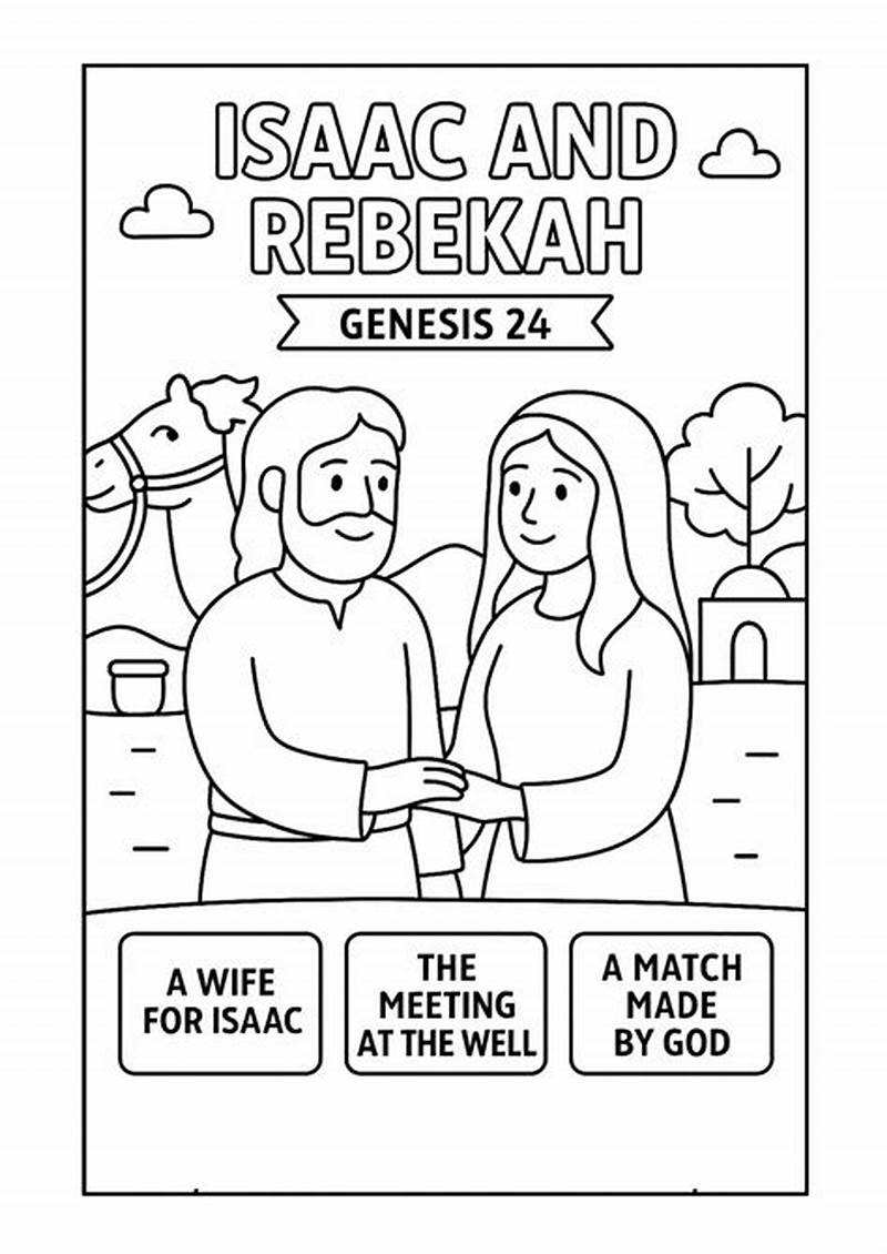A Bride For Isaac Coloring Sheets Biblewise.com