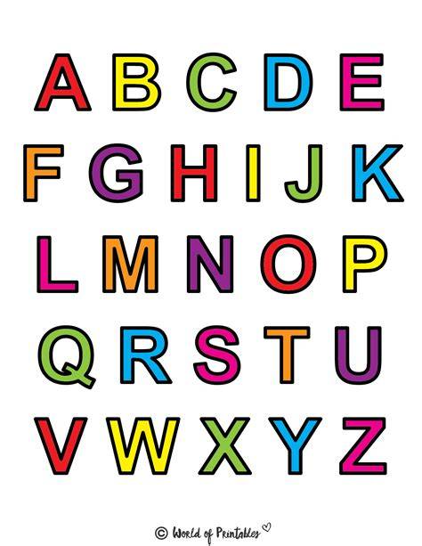 A Picture Of The Letters To Printable