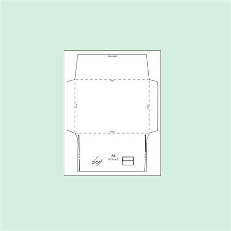 A6 Envelope Template
