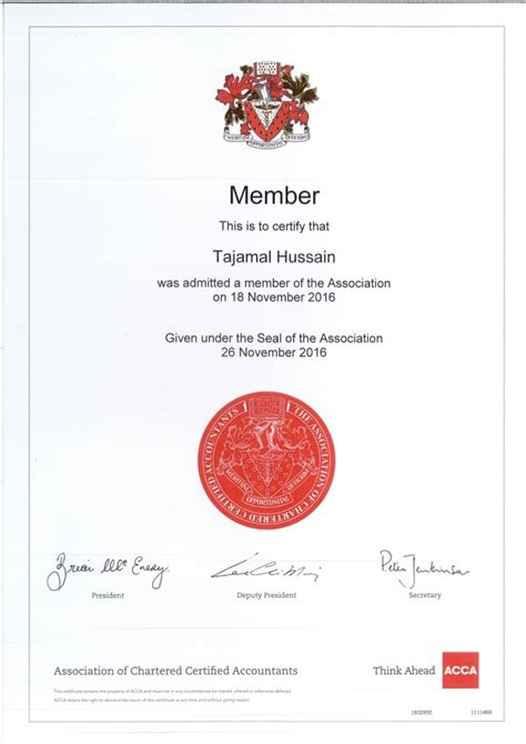 Member Certificate