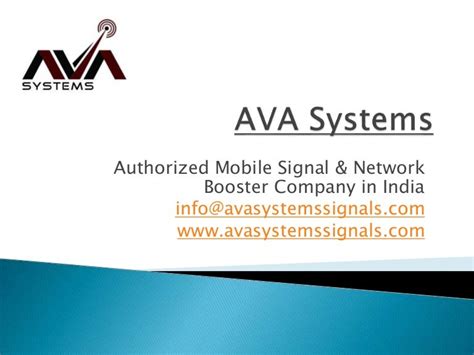 AVA Systems - Mobile Signal & Network Booster Company in Jaipur