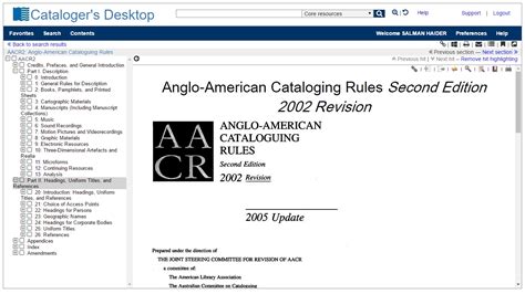 Aacr2 In Catalogers Desktop