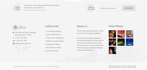 Aaika Responsive Multipurpose Html5 Template Free Download