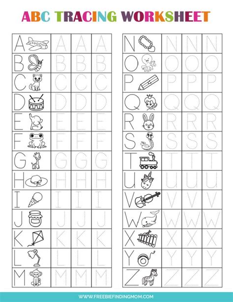 Abc Worksheets Free Printable