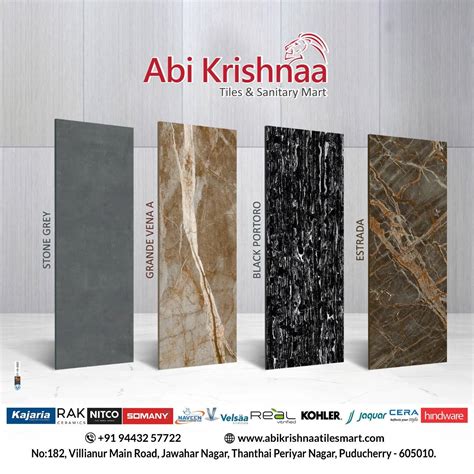 Abi Krishnaa Tiles & Sanitary Mart | Branded Tiles | Kajaria | Kohler Fittings