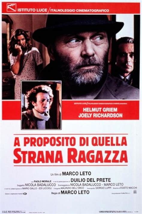 About That Strange Girl (1989) film online,Marco Leto,Helmut Griem,Joely Richardson,Duilio Del Prete,Silvio Anselmo