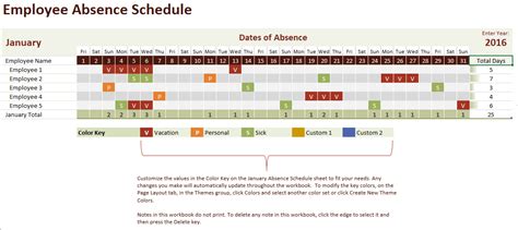 Absence Request And Vacation Schedule Management Template