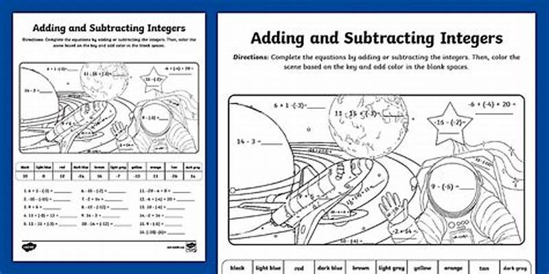 Absolute Value And Adding Integers Coloring Worksheet