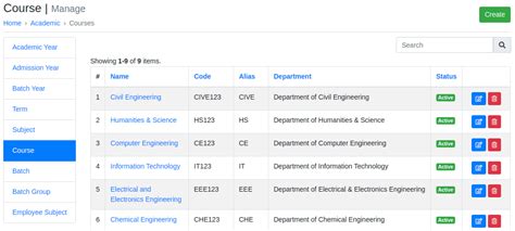 Academic Management System Login Course Catalogue Course Catalogue