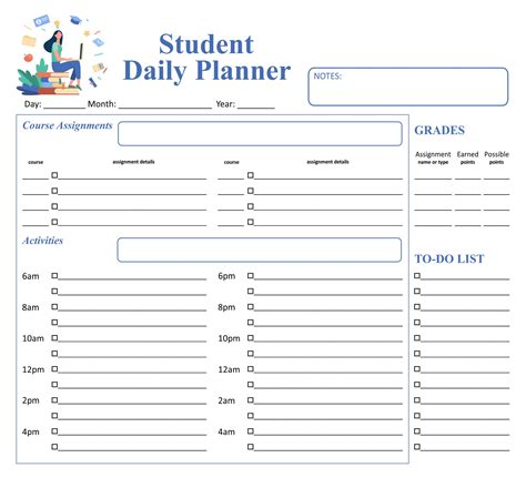 Academic Planner Template