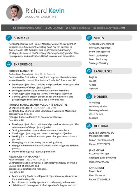 Account Executive Resume Template