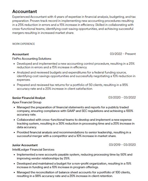 Accounting Cv Template