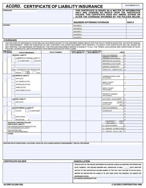 Acord Coi Template