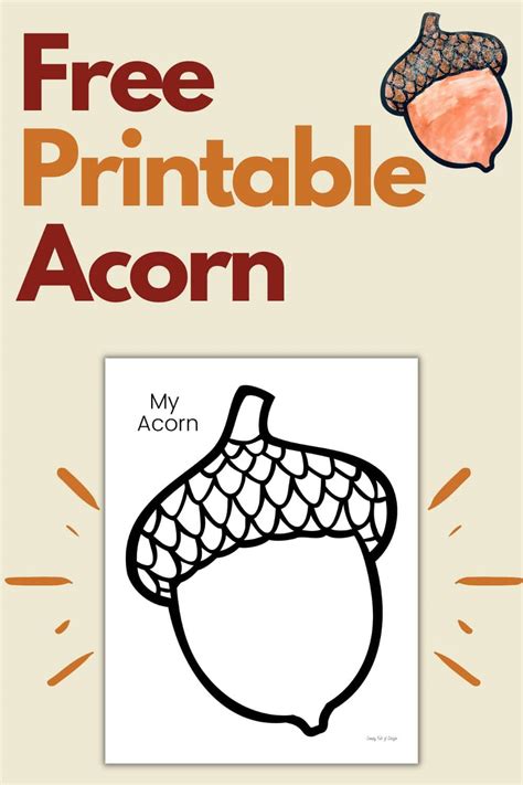 Acorn Printable Template