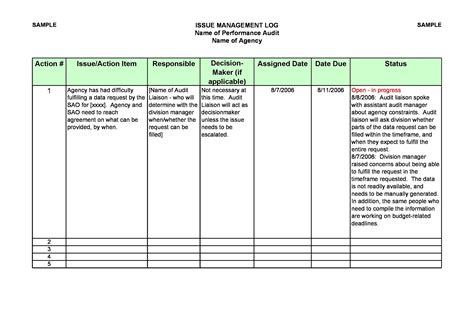 Action Items Template