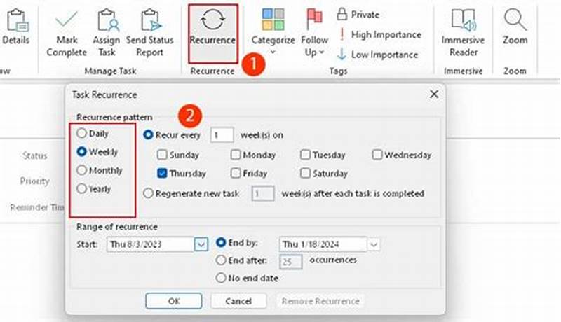 Add Recurring Task To Outlook Calendar