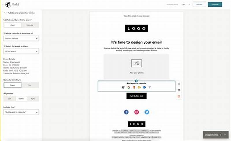Add To Calendar Button Mailchimp
