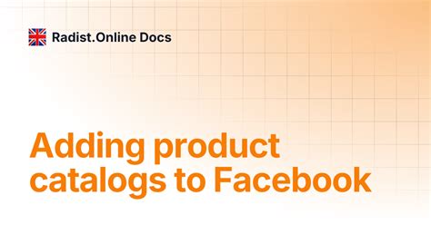 Adding Products Catalogs To Facebook