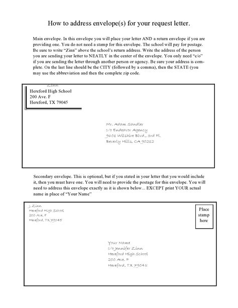 Address An Envelope Template