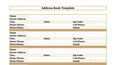 Address Book Template Google Sheets