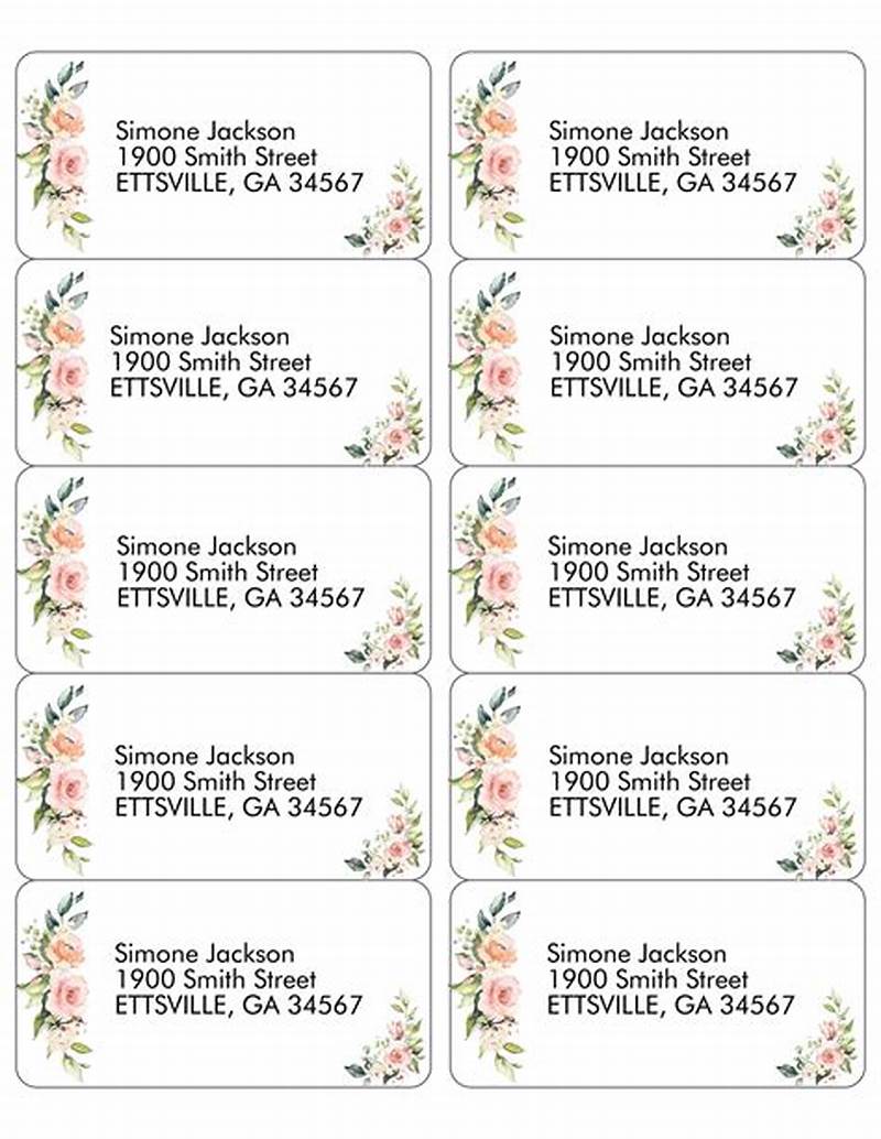 Address Labels Stickers Printable