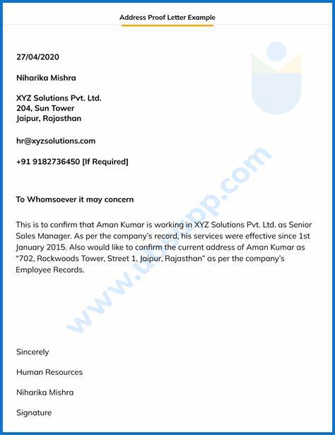 New letter of format kyc 390