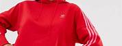 Adidas Red Crop Hoodie