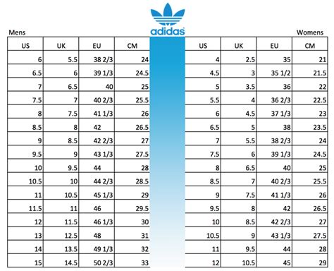 Adidas Shoe Chart Size