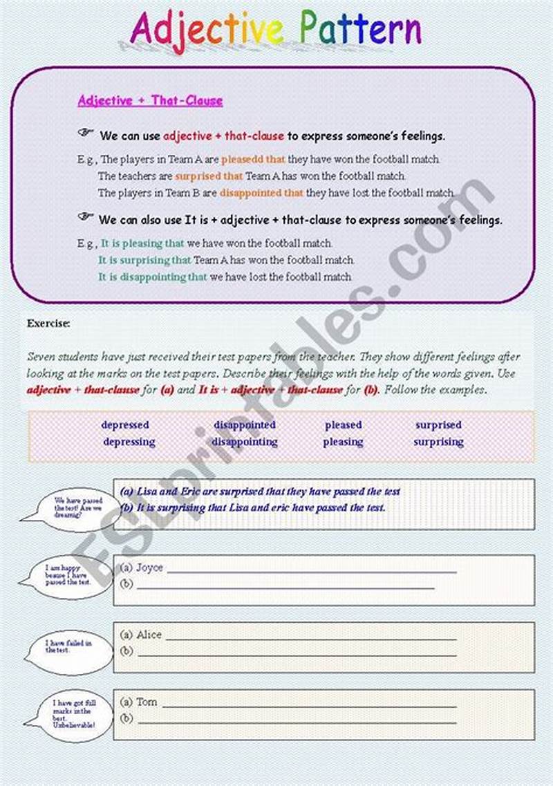 Adjective For Pattern