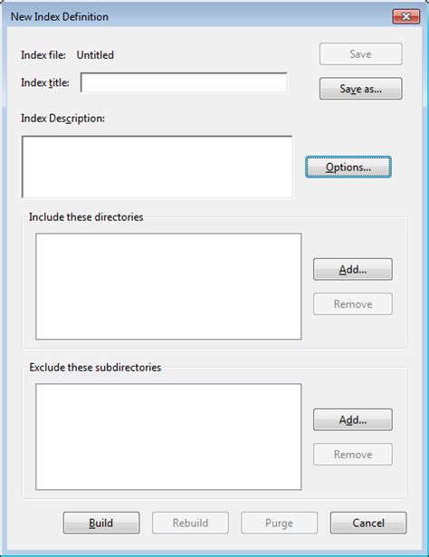 Adobe Acrobat Catalog Index