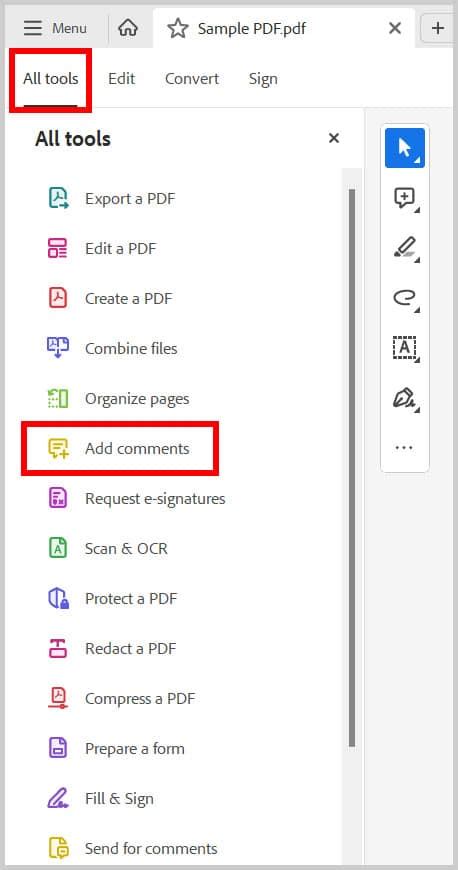 Adobe Acrobat Comments Outside Of Printable Area