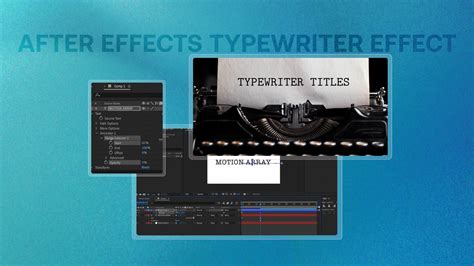 Adobe After Effects With The Typewriter Effects Template