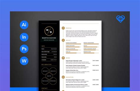 Adobe Illustrator Resume Template