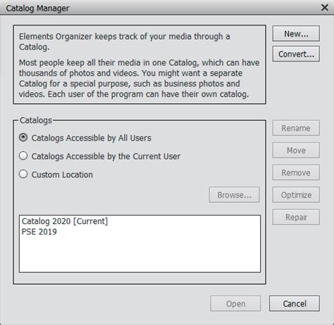 Adobe Photoshop Elements Catalog File Extension