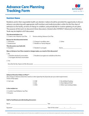 Advanced Care Planning Template