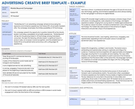 Advertising Creative Brief Template