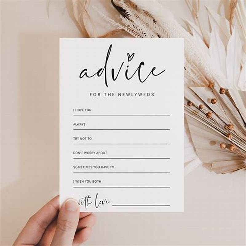Advice For The Bride Printable Free