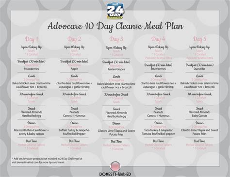 10 Day Cleanse Food List
