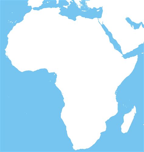 Africa Physical Map Blank